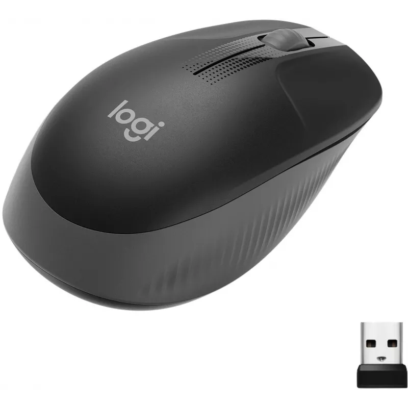 Мышь Logitech M190 черный/темно-серый оптическая 1000dpi беспров. USB 2but (910-005905/910-005902)