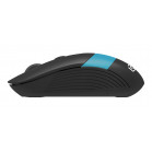 Мышь Оклик 310MW черный/синий оптическая (3200dpi) беспроводная USB для ноутбука (4but)