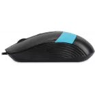 Мышь Оклик 310M черный/синий оптическая (2400dpi) USB для ноутбука (4but)