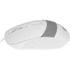 Мышь Оклик 310M белый/серый оптическая 2400dpi USB для ноутбука 4but (1869103)