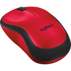 Мышь Logitech Silent M220 красный/черный оптическая (1000dpi) silent беспроводная USB (2but)