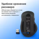 Мышь Оклик 601MW черный оптическая 4800dpi беспров. BT/Radio USB 8but (1885438)