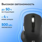 Мышь Оклик 601MW черный оптическая 4800dpi беспров. BT/Radio USB 8but (1885438)