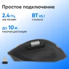 Мышь Оклик 601MW черный оптическая 4800dpi беспров. BT/Radio USB 8but (1885438)