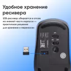 Мышь Оклик 489MW черный оптическая 3200dpi silent беспров. BT/Radio USB 6but (1885440)