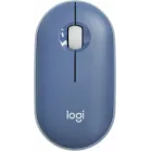 Мышь Logitech Pebble M350 синий оптическая 1000dpi silent беспров. BT/Radio USB для ноутбука 3but (910-006655)
