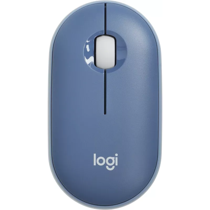 Мышь Logitech Pebble M350 синий оптическая 1000dpi silent беспров. BT/Radio USB для ноутбука 3but (910-006655)