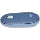 Мышь Logitech Pebble M350 синий оптическая 1000dpi silent беспров. BT/Radio USB для ноутбука 3but (910-006655)