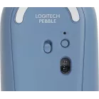 Мышь Logitech Pebble M350 синий оптическая 1000dpi silent беспров. BT/Radio USB для ноутбука 3but (910-006655)
