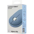 Мышь Logitech Pebble M350 синий оптическая 1000dpi silent беспров. BT/Radio USB для ноутбука 3but (910-006655)