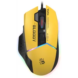 Мышь A4Tech Bloody W95 Max Sports желтый/серый оптическая 12000dpi USB 10but (W95 MAX SPORTS LIME)