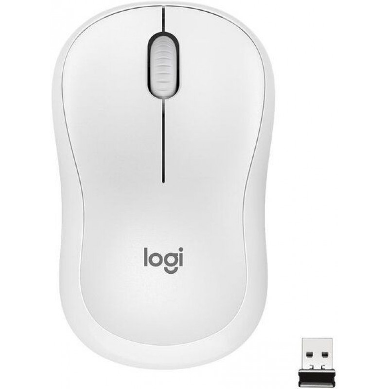 Мышь Logitech Silent M221 белый оптическая (1000dpi) беспроводная USB (2but)