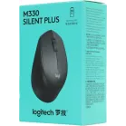Мышь Logitech M330 Silent Plus черный оптическая 1000dpi silent беспров. USB 2but (910-004924)