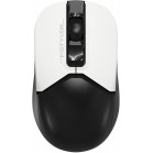 Мышь A4Tech Fstyler FB12S черный/белый оптическая (1200dpi) silent беспроводная BT/Radio USB (2but)