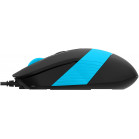 Мышь A4Tech Fstyler FM10S черный/синий оптическая (1600dpi) silent USB (3but)