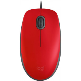 Мышь Logitech M110 красный/черный оптическая (1000dpi) silent USB (2but)