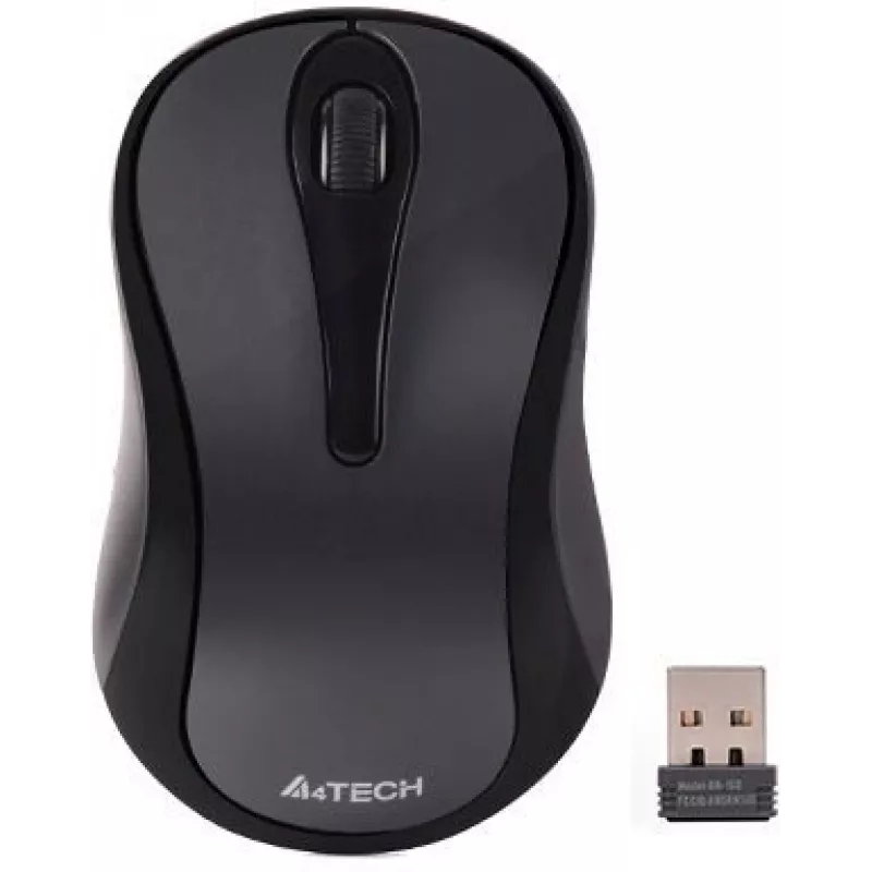 Мышь A4Tech G3-280NS серый/черный оптическая (1200dpi) silent беспроводная USB для ноутбука (2but)
