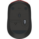 Мышь Logitech M170 красный/черный оптическая (1000dpi) беспроводная USB (2but)