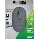 Мышь Acer OMR301 черный оптическая 1600dpi беспров. BT/Radio USB 4but (ZL.MCECC.01T)