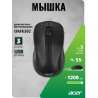 Мышь Acer OMR302 черный оптическая 1200dpi беспров. USB 3but (ZL.MCECC.01X)