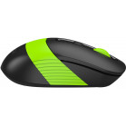 Мышь A4Tech Fstyler FG10CS Air черный/зеленый оптическая (2000dpi) silent беспроводная USB для ноутбука (4but)