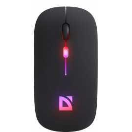 Мышь Defender Touch MM-997 черный оптическая 1600dpi silent беспров. BT/Radio USB для ноутбука 2but (52997)