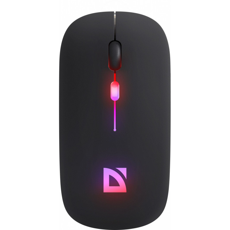 Мышь Defender Touch MM-997 черный оптическая 1600dpi silent беспров. BT/Radio USB для ноутбука 2but (52997)