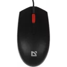 Мышь Defender Delta MM-523 черный оптическая 1000dpi USB для ноутбука 2but (52523)