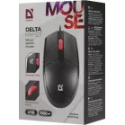 Мышь Defender Delta MM-523 черный оптическая 1000dpi USB для ноутбука 2but (52523)