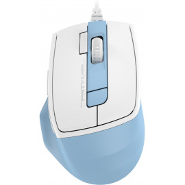 Мышь A4Tech Fstyler FM45S Air голубой/белый оптическая (2400dpi) silent USB (7but)