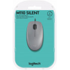 Мышь Logitech M110 серый/темно-серый оптическая (1000dpi) silent USB (2but)