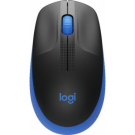 Мышь Logitech M190 черный/синий оптическая (1000dpi) беспроводная USB (2but)