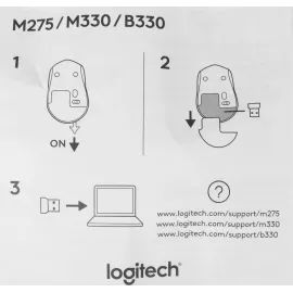 Мышь Logitech M330 Silent Plus синий оптическая 1000dpi silent беспров. USB 2but (910-004925)