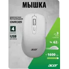 Мышь Acer OMR309 белый оптическая 1600dpi беспров. USB 4but (ZL.MCECC.02Z)