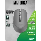 Мышь Acer OMR310 темно-серый оптическая 1600dpi беспров. BT/Radio USB 7but (ZL.MCECC.032)