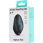 Мышь Logitech M720 Triathlon черный оптическая 1000dpi беспров. BT/Radio USB 6but (910-004794)