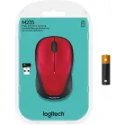 Мышь Logitech M235 красный/черный оптическая 1000dpi беспров. USB2.0 для ноутбука 2but (910-003412)