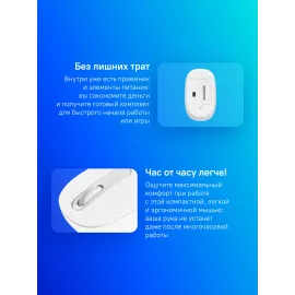 Мышь Logitech M196 белый оптическая 1000dpi беспров. BT для ноутбука 2but (910-007316)