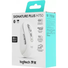 Мышь Logitech M750 белый оптическая 4000dpi беспров. BT/Radio USB 5but (910-006271)