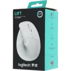 Мышь Logitech Lift белый оптическая 4000dpi silent беспров. BT/Radio USB для ноутбука 5but (910-006486)
