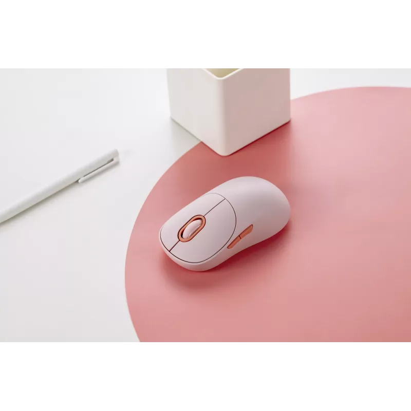 Мышь Xiaomi Wireless Mouse 3 розовый оптическая 1200dpi silent беспров. BT/Radio USB для ноутбука 4but (BHR8911GL)