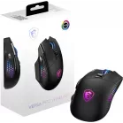 Мышь MSI VERSA PRO W черный оптическая 26000dpi беспров. BT/Radio USB 15but (S12-4301340-CLA)
