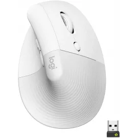 Мышь Logitech Lift белый оптическая 4000dpi silent беспров. BT/Radio USB для ноутбука 5but (910-006480)