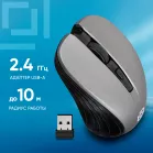 Мышь Оклик 545MW черный/серый оптическая (1600dpi) беспроводная USB для ноутбука (4but)
