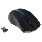Мышь Оклик 615MW черный/синий оптическая (1200dpi) беспроводная USB для ноутбука (3but)