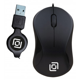 Мышь Оклик 115SR черный оптическая (1000dpi) USB для ноутбука (3but)
