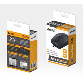 Мышь A4Tech OP-720 черный оптическая (1000dpi) USB (3but)