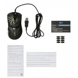 Мышь A4Tech Oscar Editor XL-747H коричневый/рисунок лазерная (3600dpi) USB2.0 (6but)