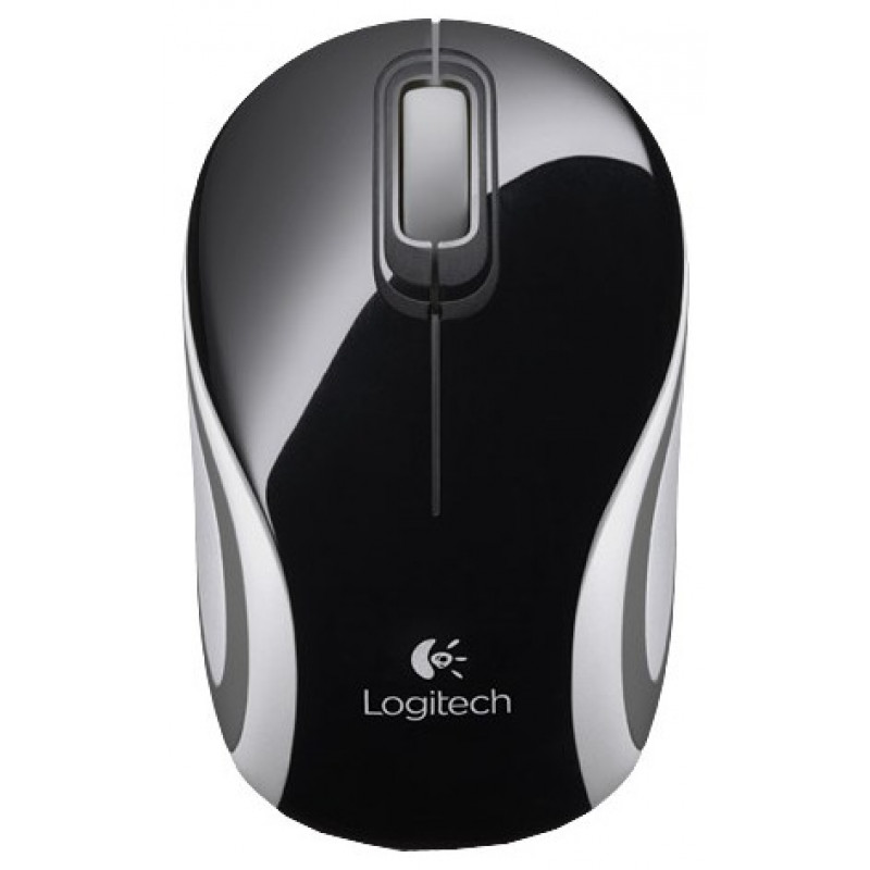 Мышь Logitech Mini M187 черный/серый оптическая (1000dpi) беспроводная USB для ноутбука (2but)