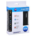Блок питания Ippon SD65U автоматический 65W 15V-19.5V 11-connectors 3.5A 1xUSB 2.1A от бытовой электросети LСD индикатор